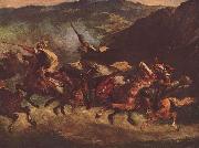 Eugene Delacroix Marokkanische Fantasia oil painting artist